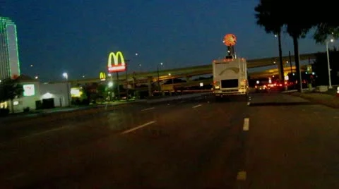 Drive at highway at night Video stock 12519040