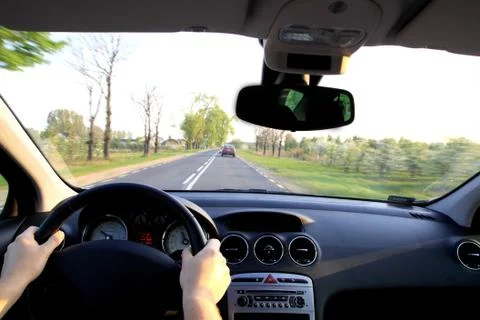 Drive on highway Stock Photos