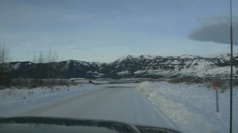 Drive to Jackson Hole Stock Footage 635903