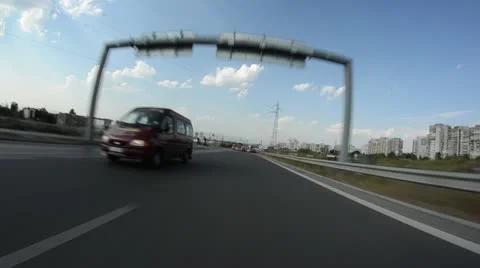 Drive motorcycle on highway Video stock 11357925