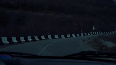 Drive on mountain road Stock Footage 98450923