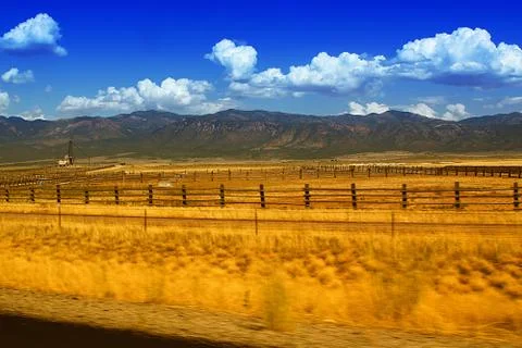 Drive by the mountains Stock Photos