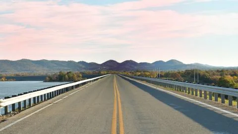 Drive to Mountains Stock Photos