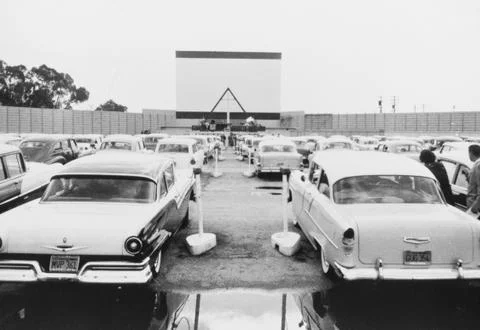 DRIVE-IN MOVIE Stock Photos