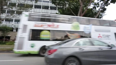Drive by One Raffles Link and Esplanade Theatres Video stock 71262130