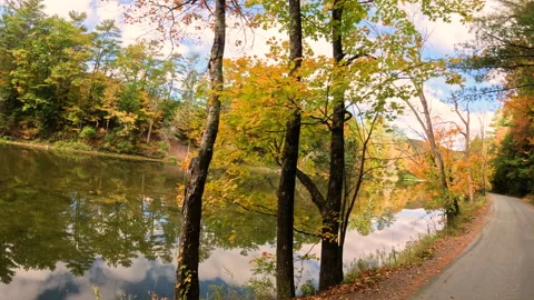 Drive by Ottauquechee River Stock Footage 313846196