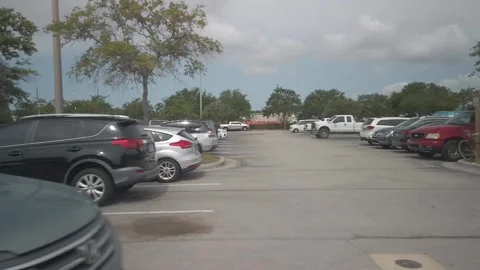 Drive out of Parking Lot with Multiple Turns Stock Footage 240888772
