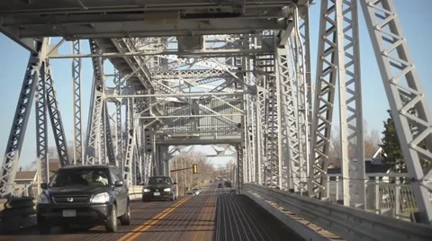 Drive Over Bridge. Vídeos de archivo 66365775