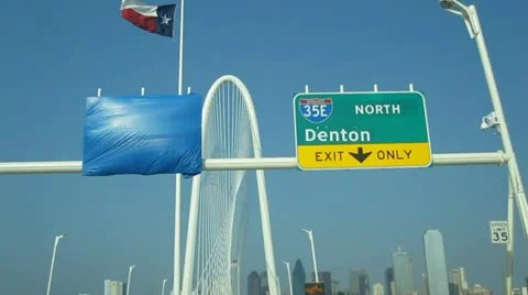 Drive Over Texas Bridge Video stock 10949275
