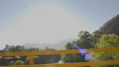 Drive Plate-Carr A las Palmas or Highway 544 bridge over river-POV Side view Video stock 106941700