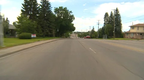 Drive plate, inner-city and residential #5 uphill Stock Footage