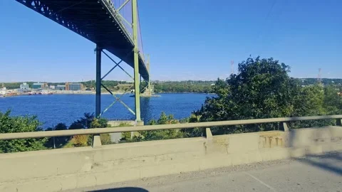 Drive Plate-Left side-Under bridge in Halifax, Nova Scotia Video stock 337327589