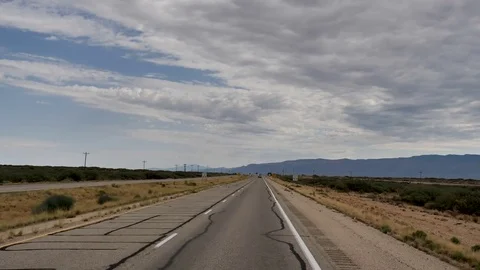 Drive Plate-POV-Approaching Border Patrol check point New Mexico Video stock 77652358