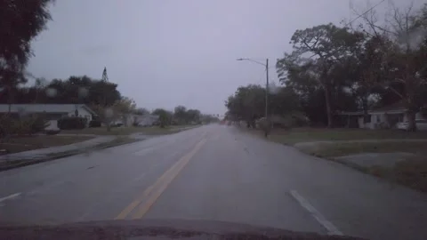 Drive Plate POV front going west on 9th Avenue N in St. Petersburg, FL east of 5 Stock Footage 258958374