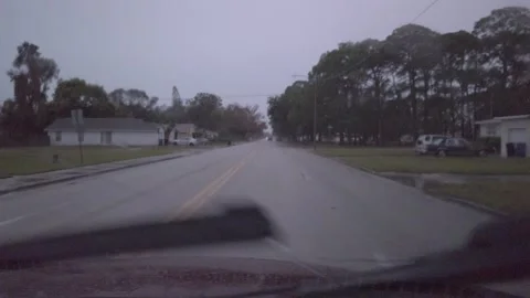 Drive Plate POV front going west on 9th Avenue N in St. Petersburg, FL east of 5 Stock Footage 258958684