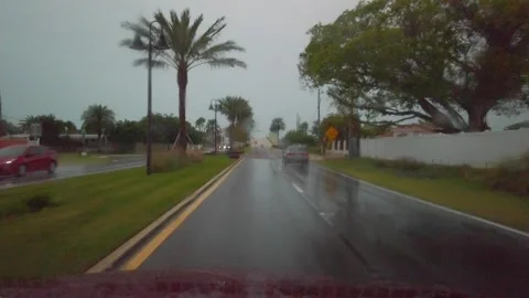 Drive Plate POV front going west on Central Avenue over bridge to Treasure Islan Stock Footage 258961808
