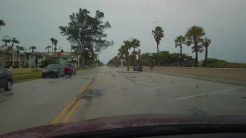 Drive Plate POV front going south on Gulf Way Street in St Pete Beach, FL. Stock Footage 258962072