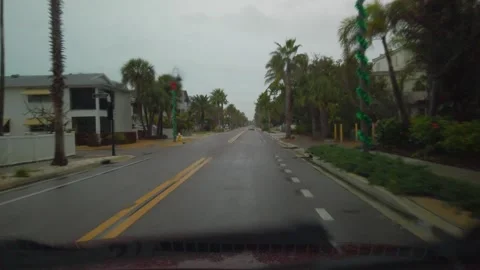 Drive Plate POV front going North on Pass a Grille Way in St Pete Beach, FL. Stock Footage 258962254