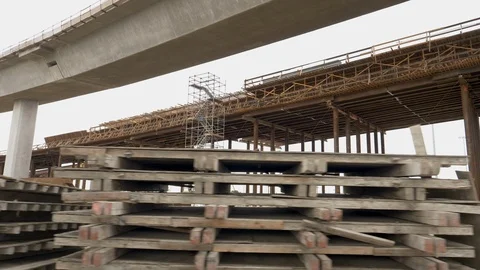 Drive Plate-POV-Passing construction area for the Gerald Desmond Bridge Video stock 106811698