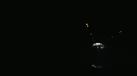 Drive plate, POV windshield freeway out of tunnel Stock Footage