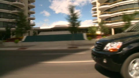 Drive plate, through city, Calgary, Alberta, #5 Stock Footage