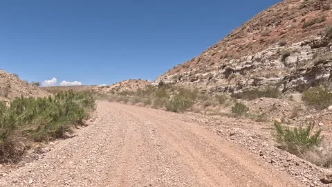 Drive off road desert rough dirt trail recreation Utah POV 4K Stock Footage 308693490
