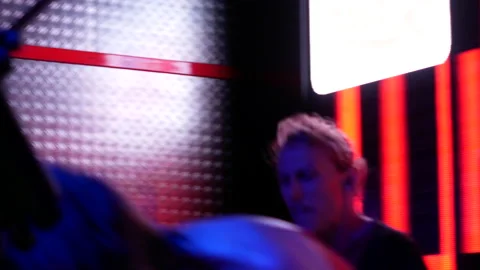 Drive rock band performance, live filming, camera shake Video stock 160852157