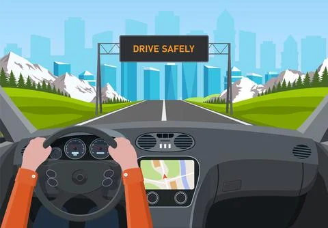 Drive safely concept. Stock Illustration