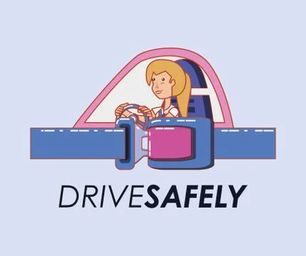Drive safely design Ilustração Stock