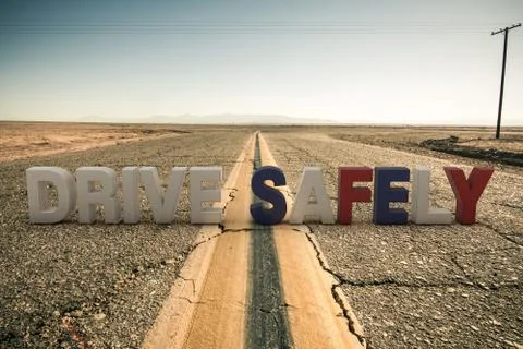 Drive safely sign Stock Illustration
