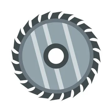 Drive for saw icon, flat style Stock Illustration