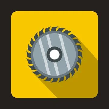 Drive for saw icon, flat style Stock Illustration