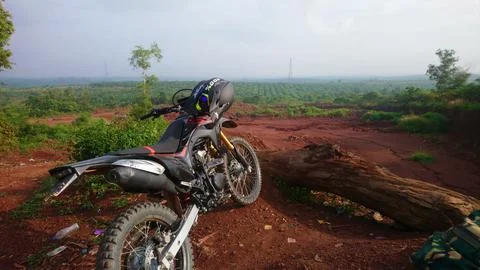 Drive See nature and capture the sunday morning riding time Stock Photos