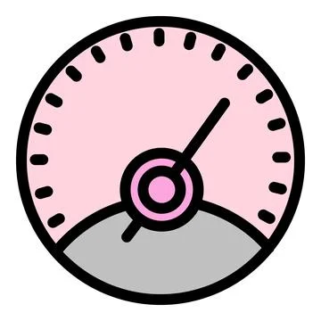 Drive speedometer icon, outline style 스톡 일러스트
