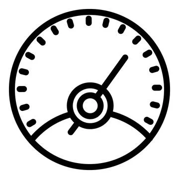 Drive speedometer icon, outline style 스톡 일러스트
