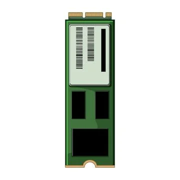 Drive ssd storage cartoon vector illustration Illustrazione stock