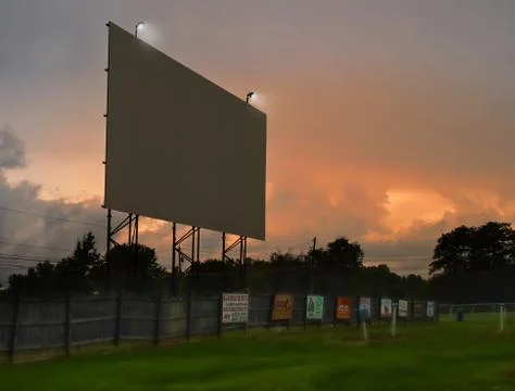Drive in at sundown Stock Photos