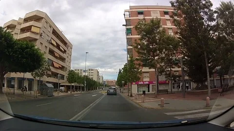 Drive though a City Stock Footage 75843123