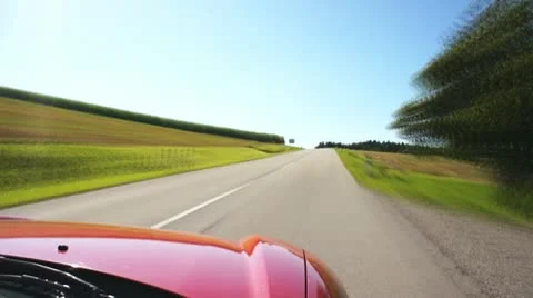 Drive through an Austrian Landscape Stock Footage 10680016