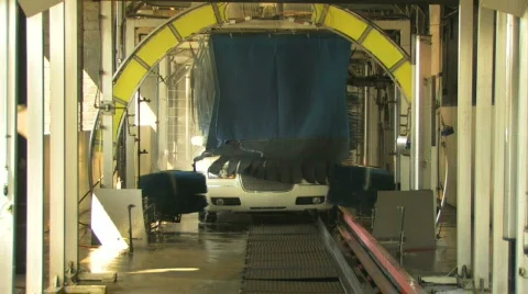 Drive Through Car Wash Stock Footage 533256
