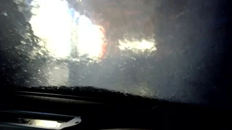 Drive through car wash Stock Footage 77576185