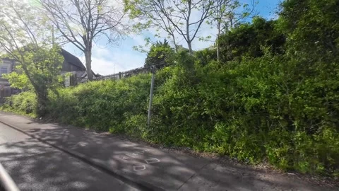 Drive Through Cardiff City Centre and Buildings at Wales UK Stock Footage 333932914