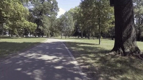 Drive through city park Video stock 94080239