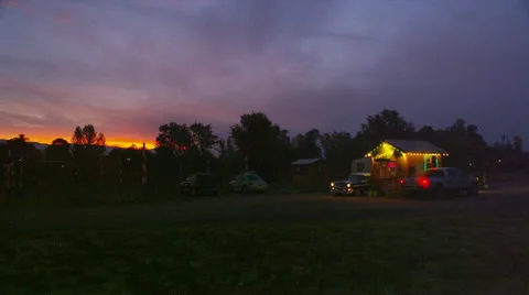 Drive-Through Coffee at Dawn 1 Stock Footage 35317396
