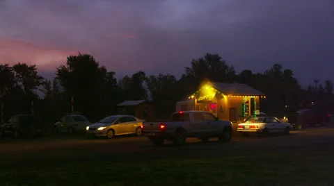 Drive-Through Coffee at Dawn 3 Stock Footage 35319626