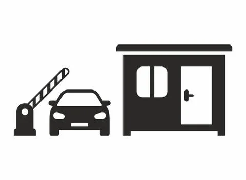 Drive-through coronavirus testing centre. Coronavirus (COVID-19) pod. Illustrazione stock