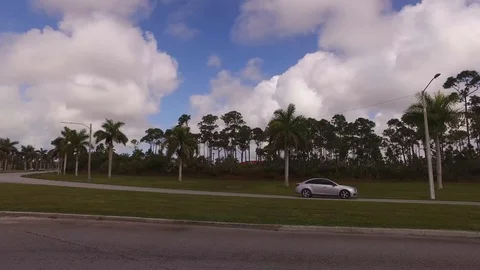 Drive Through East Mall Area in Freeport, Grand Bahama Bahamas Stock Footage 99206719