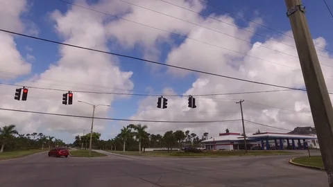 Drive Through East Mall Area in Freeport, Grand Bahama Bahamas Stock Footage 99206856