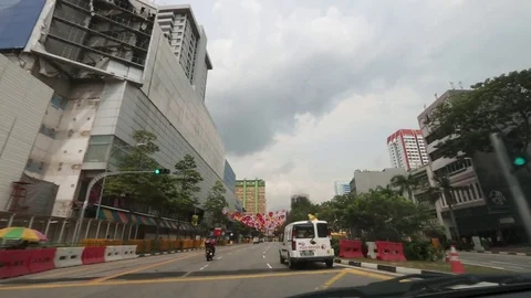 Drive through Eu Tong Sen Street at Chinatown area Video stock 78175050