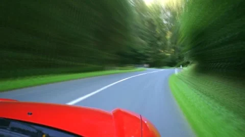 Drive through the Forest - Time Lapse Stock Footage 8604608